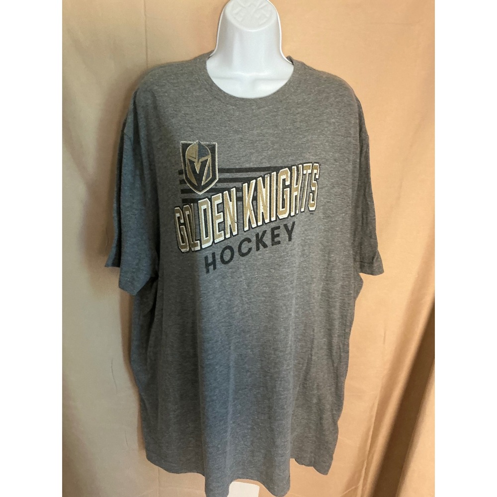 NHL Vegas Golden Knights T-Shirt Mens 3XL Gray Excellent Graphic Hockey Tee